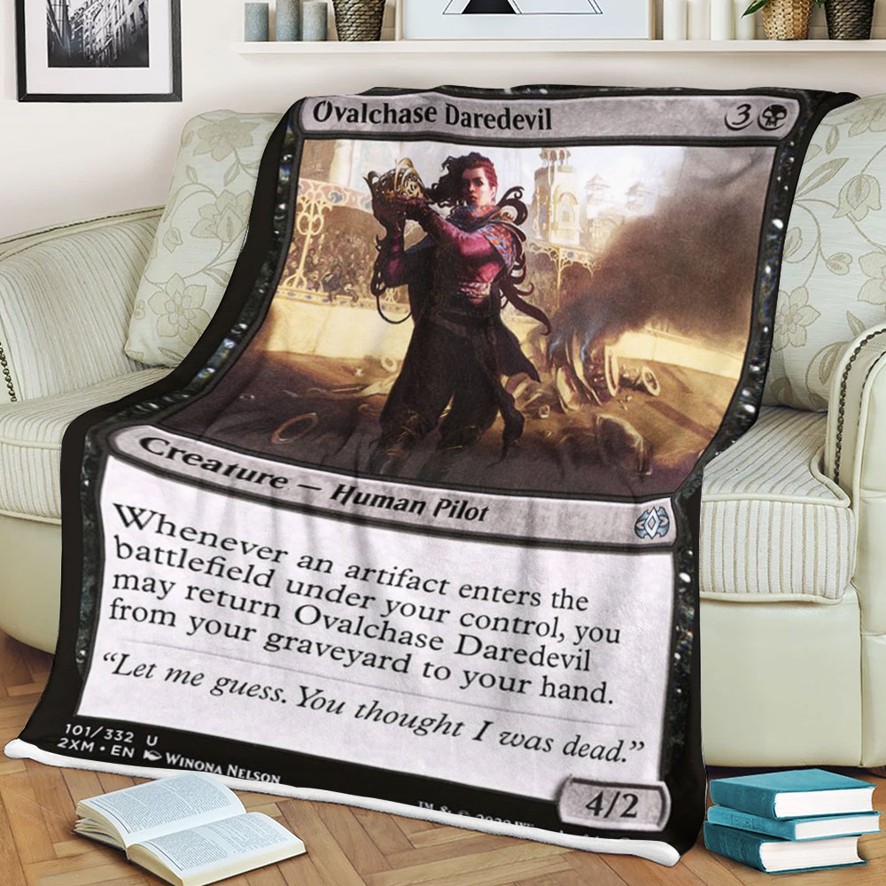 BEST Magic The Gathering Game Ovalchase Daredevil Fleece Blanket 1 6198c10a6c9cf