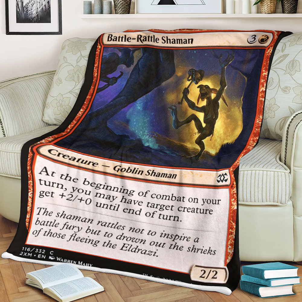 BEST Magic The Gathering Game Battle Rattle Shaman Fleece Blanket 3 6198c16435886