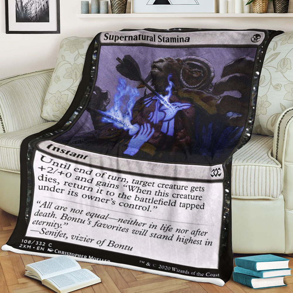 BEST Magic The Gathering Game Supernatural Stamina Fleece Blanket 2 6198c186bf7a6