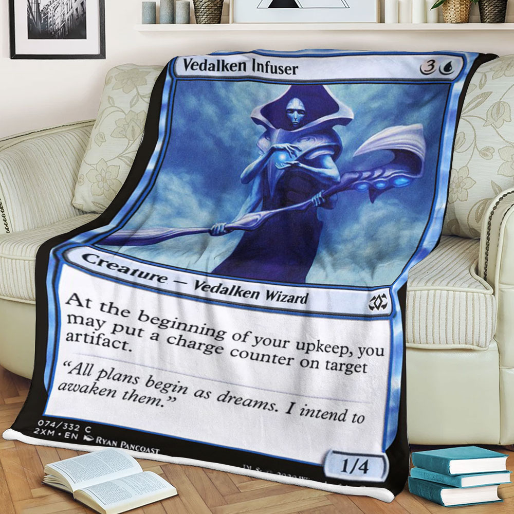 BEST Magic The Gathering Game Vedalken Infuser Fleece Blanket 3 6198c1aec46d6