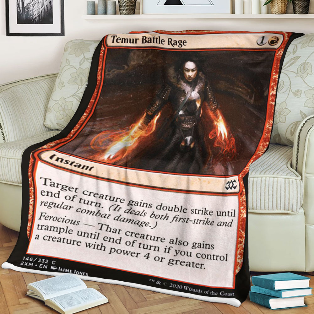 BEST Magic The Gathering Game Temur Battle Rage Fleece Blanket 3 6198c25c2ba3c