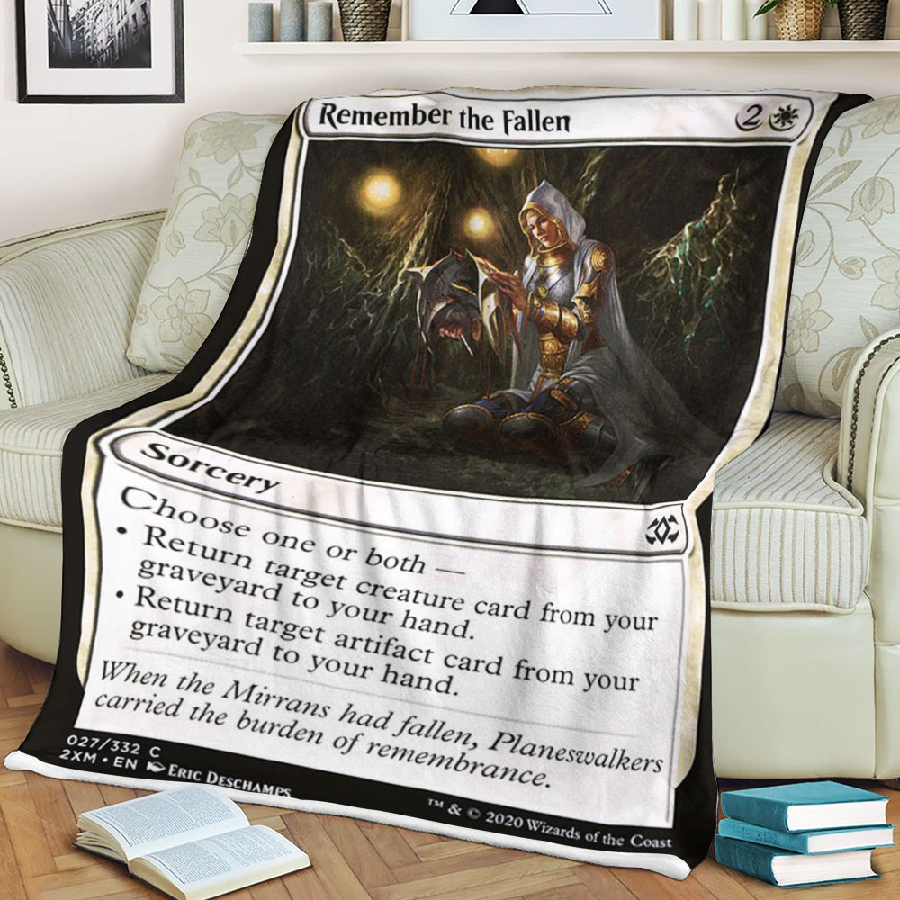 BEST Magic The Gathering Game Remember The Fallen Fleece Blanket 1 6198c26d18e5c