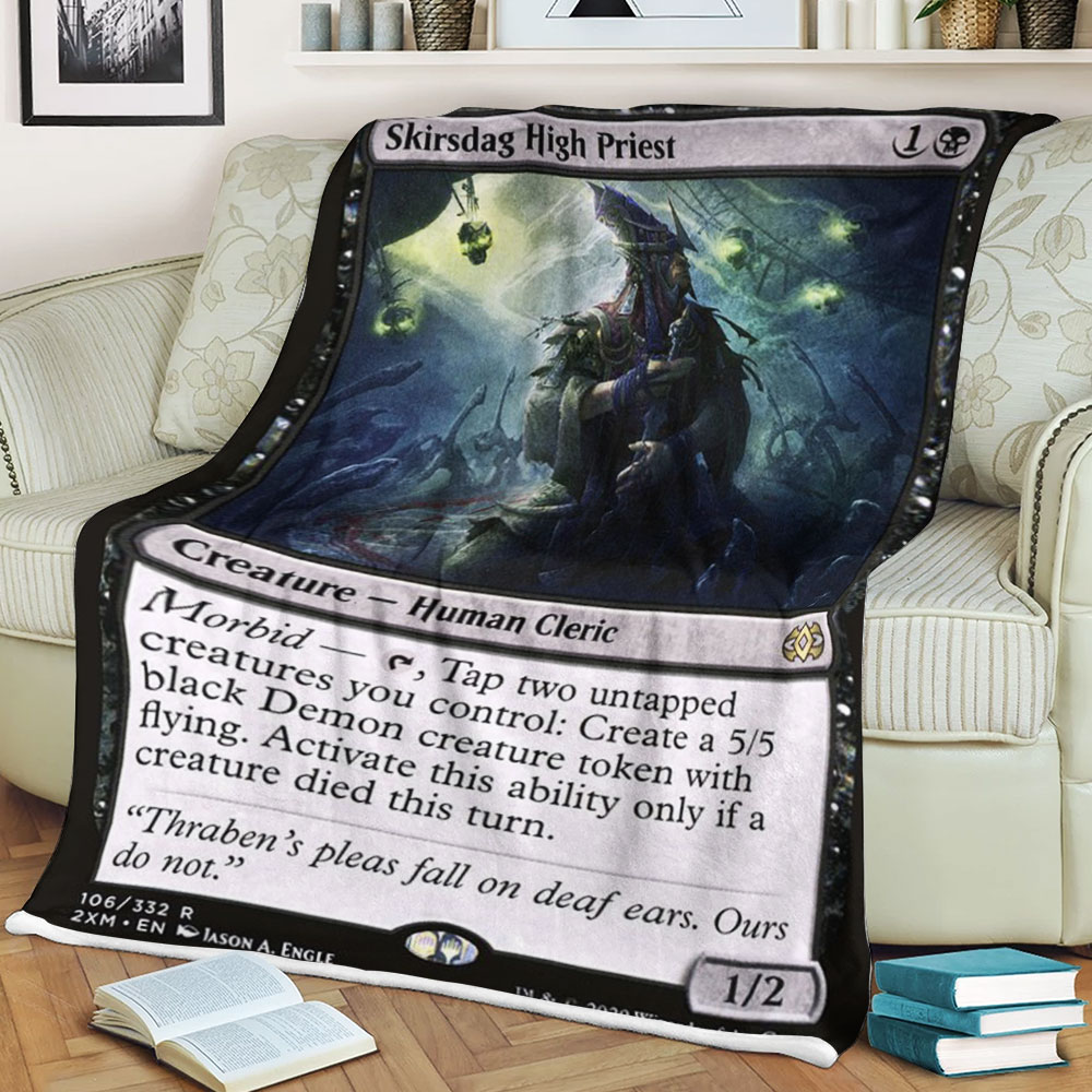 BEST Magic The Gathering Game Skirsdag High Priest Fleece Blanket 3 6198c2e4741fc