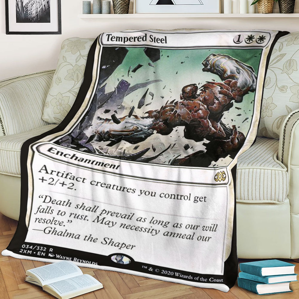 BEST Magic The Gathering Game Tempered Steel Fleece Blanket 2 6198c44369309