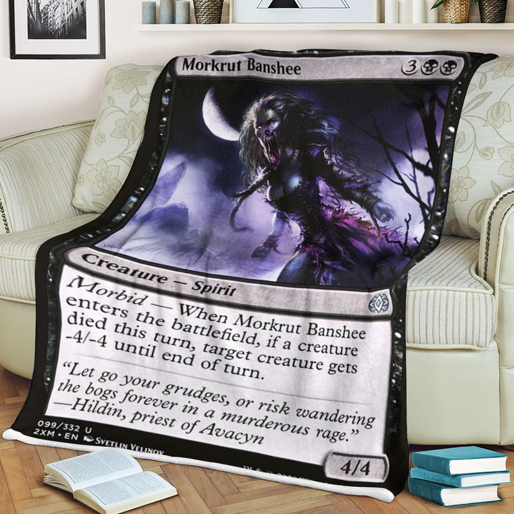 BEST Magic The Gathering Game Morkrut Banshee Fleece Blanket 1 6198c454db222