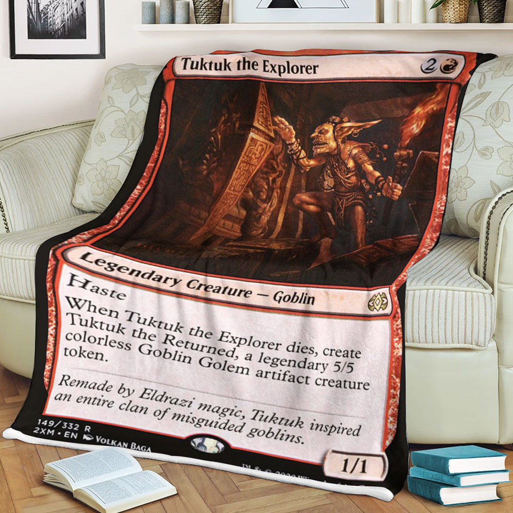 BEST Magic The Gathering Game Tuktuk The Explorer Fleece Blanket 2 6198c52b020eb
