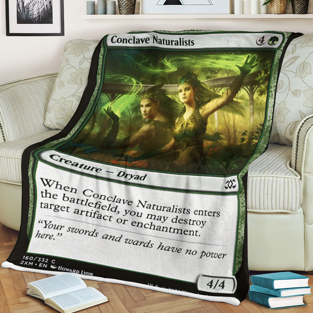 BEST Magic The Gathering Game Conclave Naturalists Fleece Blanket 2 6198c574b9904