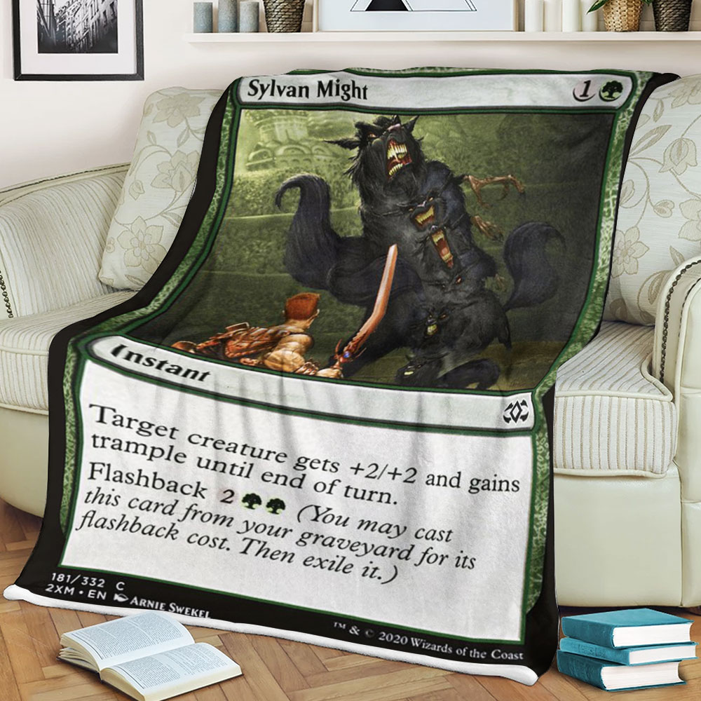 BEST Magic The Gathering Game Sylvan Might Fleece Blanket 1 6198c58954a8c