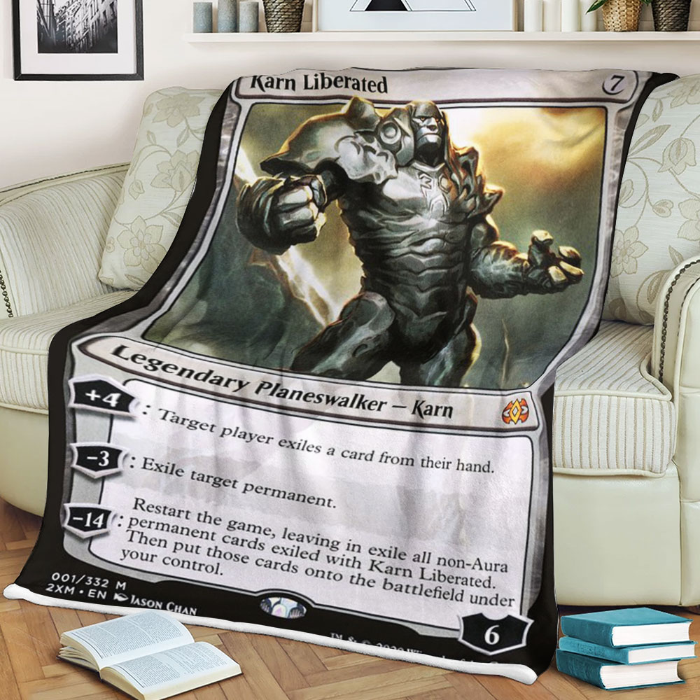 BEST Magic The Gathering Game Karn Liberated Fleece Blanket 2 6198c6165ca93