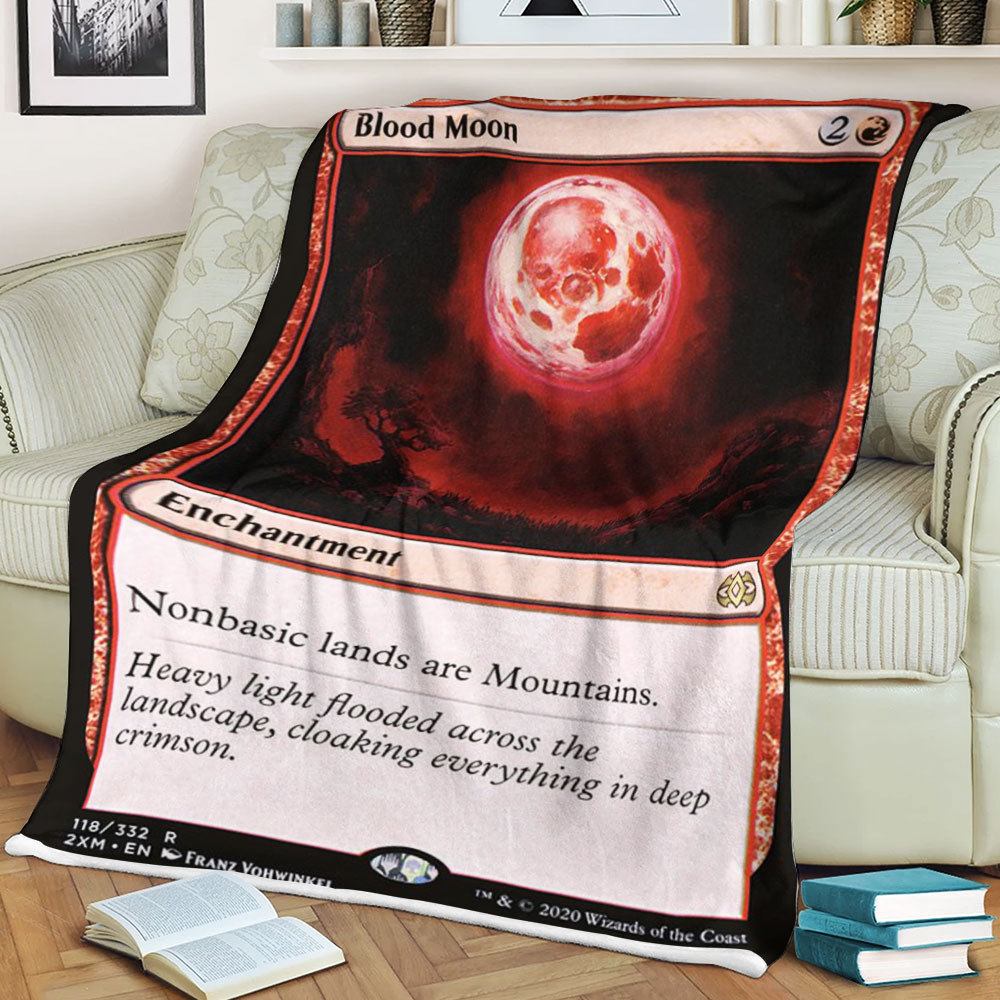BEST Magic The Gathering Game Blood Moon Fleece Blanket 3 6198cb6ce47e6