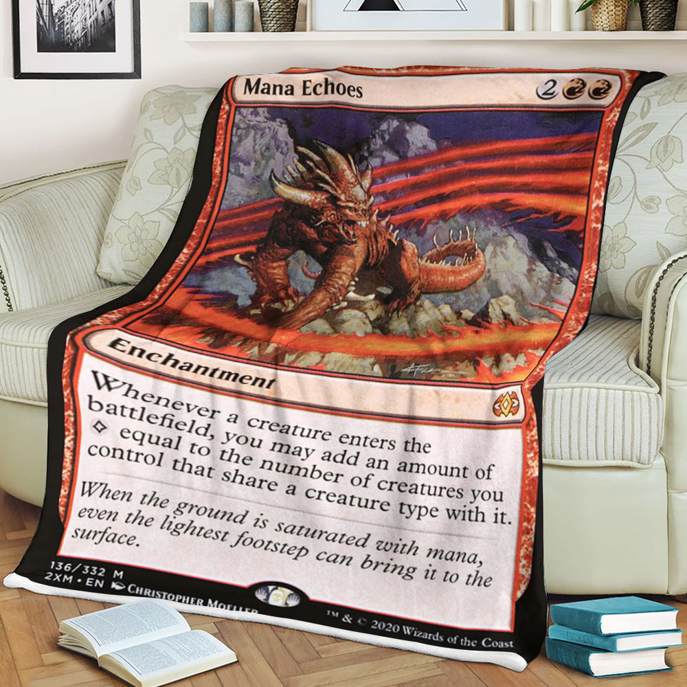 BEST Magic The Gathering Game Mana Echoes Fleece Blanket 3 6198cc3f3ddf8