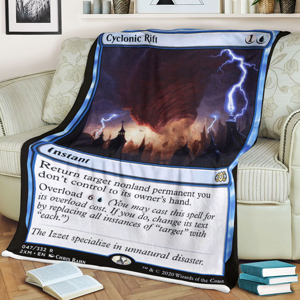 BEST Magic The Gathering Game Cyclonic Rift Fleece Blanket 2 6198cc61cac39