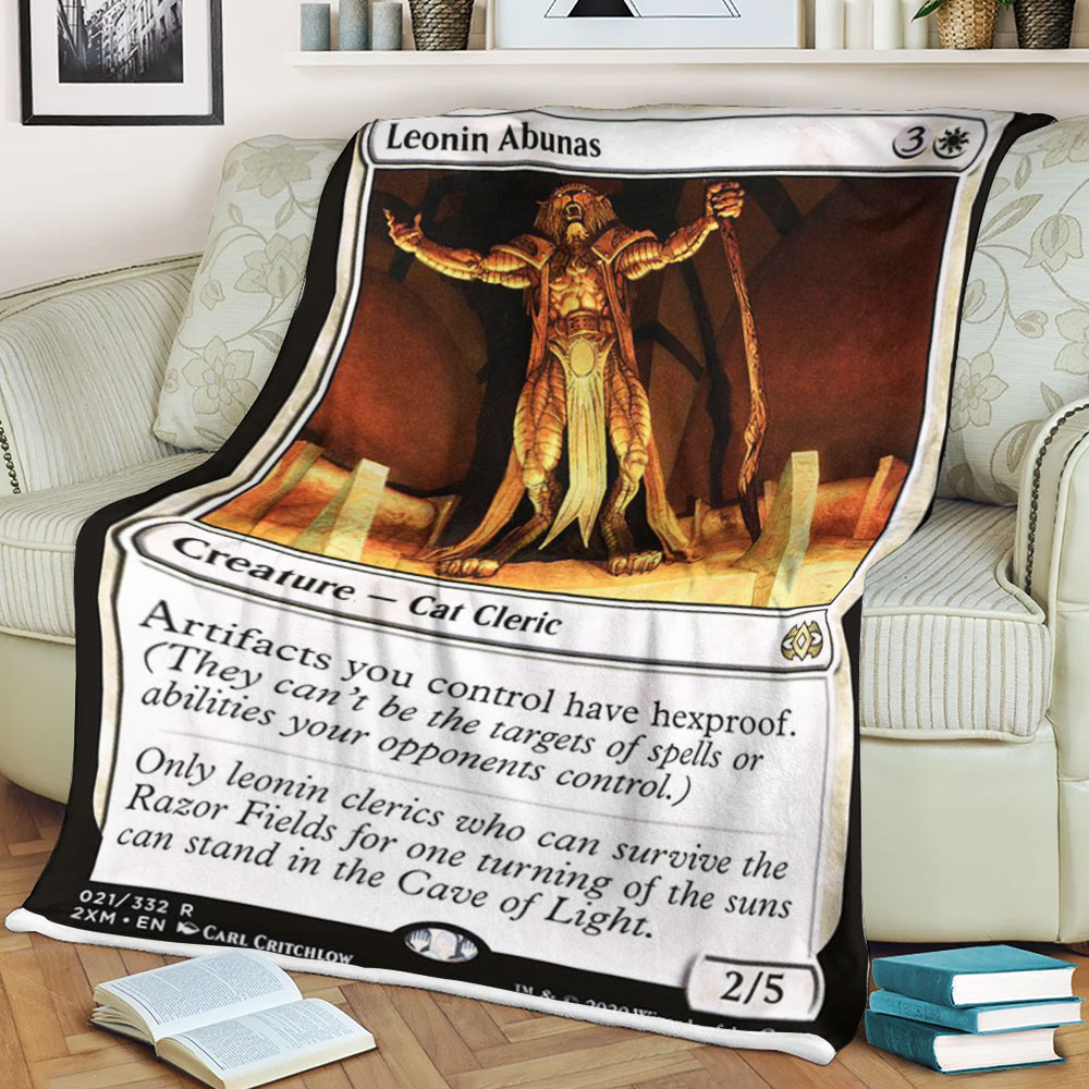 2Xm 21 Leonin Abunas Magic The Gathering Fleece Blanket 3 6198cdac0ed24
