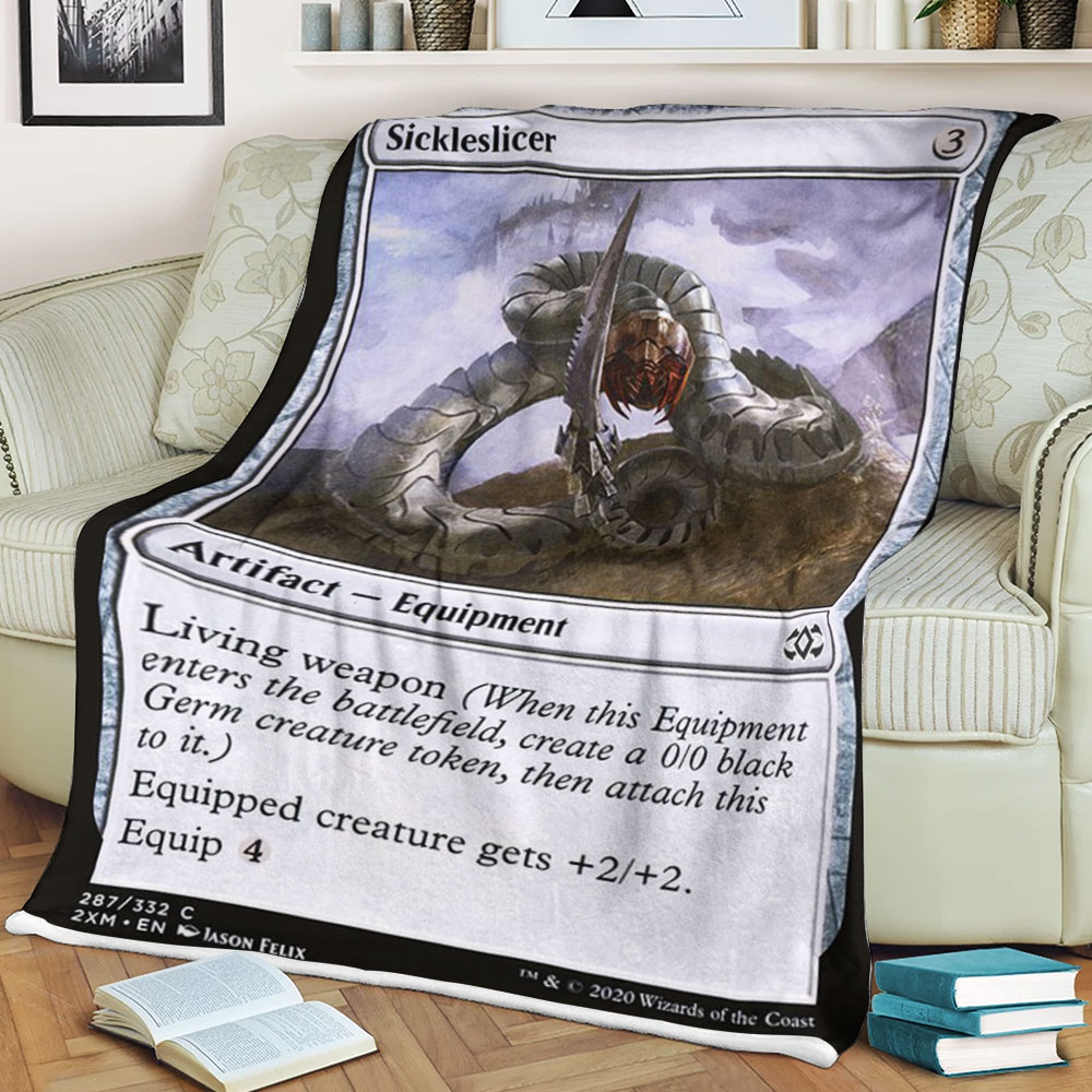 2Xm 287 Sickleslicer Magic The Gathering Fleece Blanket 1 6198dfa2d06de
