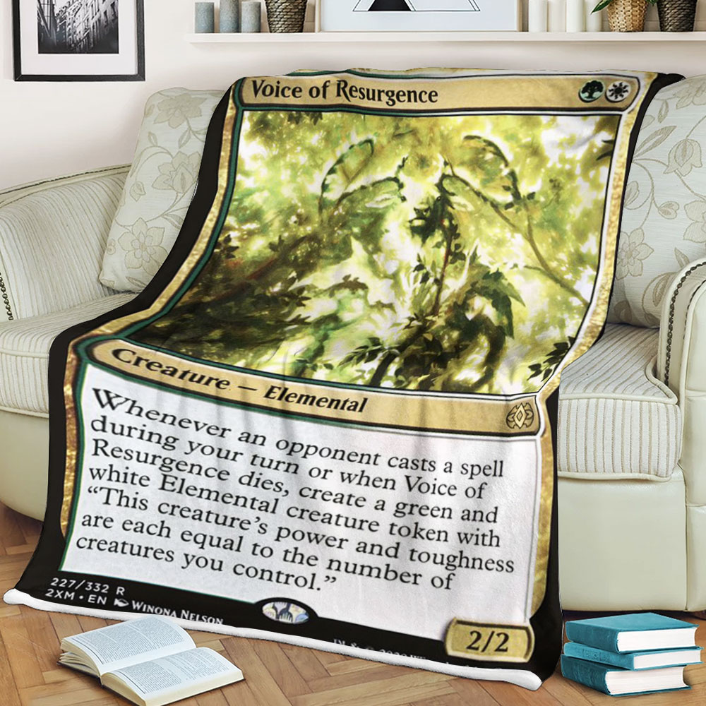 2Xm 227 Voice Of Resurgence Magic The Gathering Fleece Blanket 2 6198e081a3647
