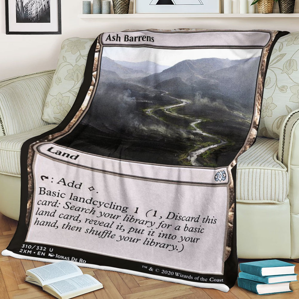 2Xm 310 Ash Barrens Magic The Gathering Fleece Blanket 3 6198e27384af9