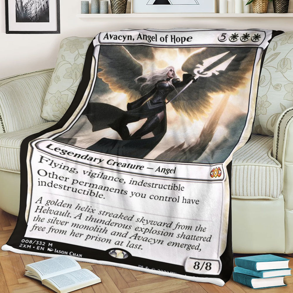 BEST Magic The Gathering Game Avacyn Angel Of Hope Fleece Blanket 2 61add9e4d39ef