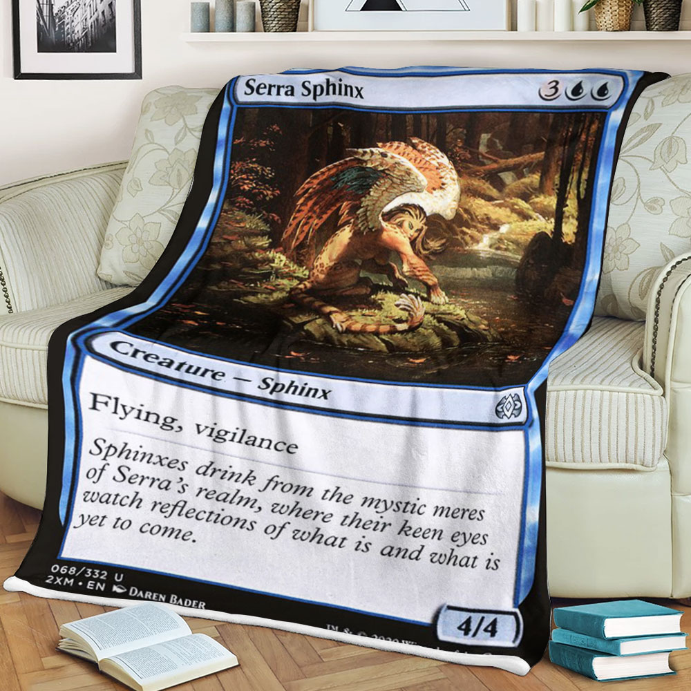 BEST Magic The Gathering Game Serra Sphinx Fleece Blanket 1 61addad51f8dd