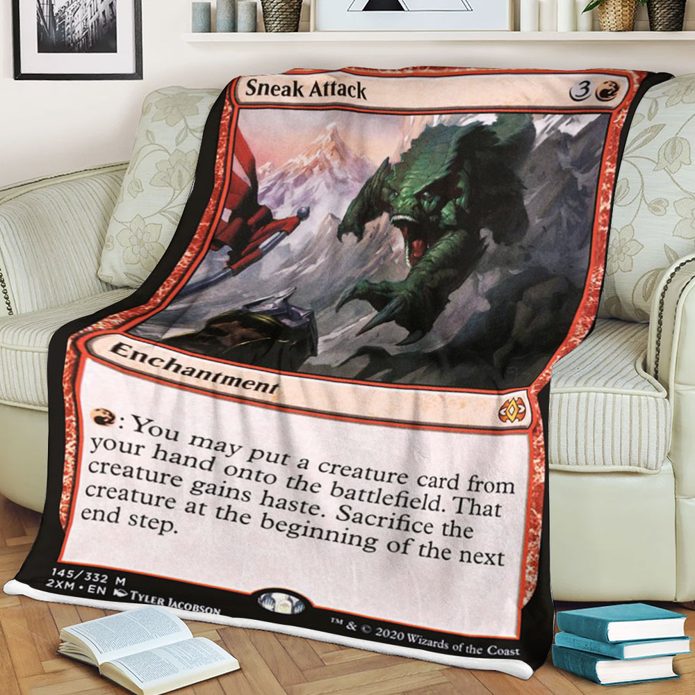 BEST Magic The Gathering Game Sneak Attack Fleece Blanket 1 61addbdce1e3b