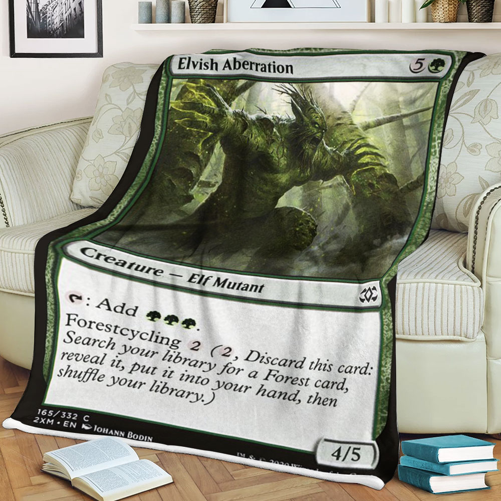 BEST Magic The Gathering Game Elvish Aberration Fleece Blanket 2 61addbf83330e