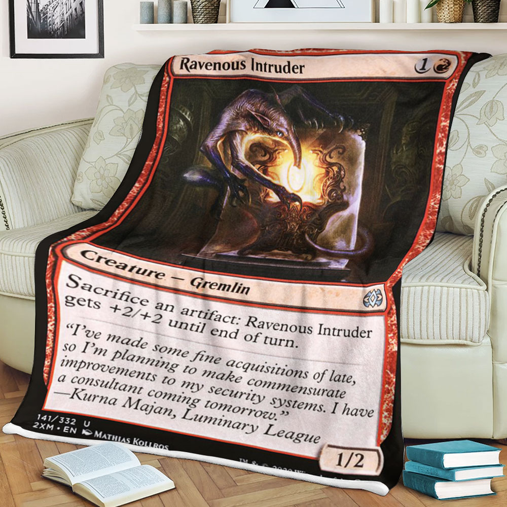 BEST Magic The Gathering Game Ravenous Intruder Fleece Blanket 2 61addc2b45b23