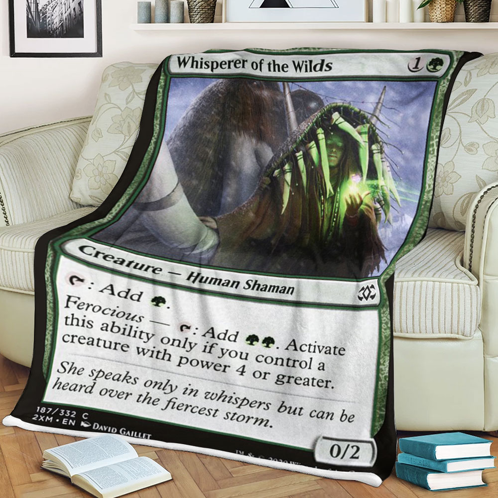 BEST Magic The Gathering Game Whisperer Of The Wilds Fleece Blanket 3 61addc5fa3271