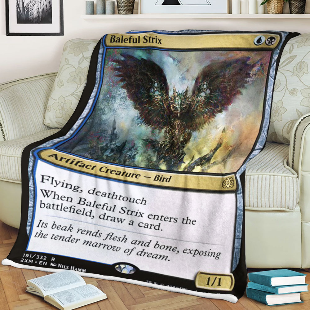 BEST Magic The Gathering Game Baleful Strix Fleece Blanket 1 61addc7aa64f7