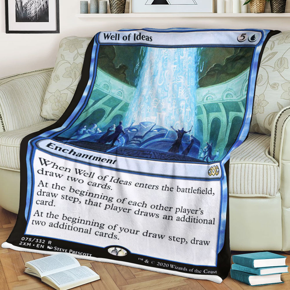 BEST Magic The Gathering Game Well Of Ideas Fleece Blanket 3 61addd9f35d89