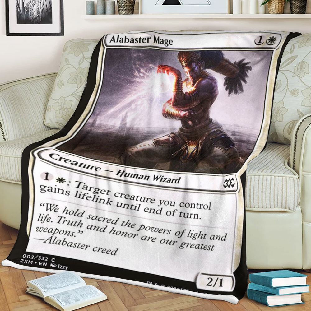 BEST Magic The Gathering Game Alabaster Mage Fleece Blanket 1 61adddba9225c