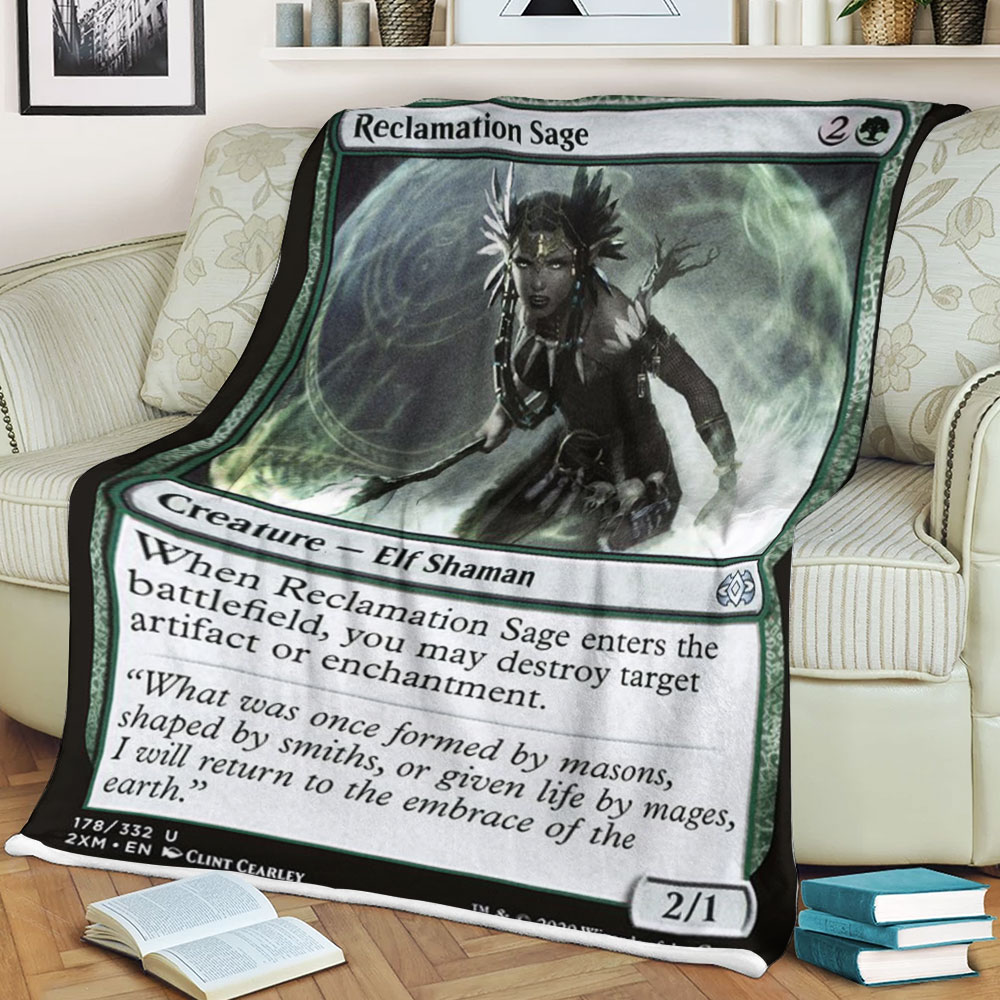 BEST Magic The Gathering Game Reclamation Sage Fleece Blanket 3 61adde7ea62bf