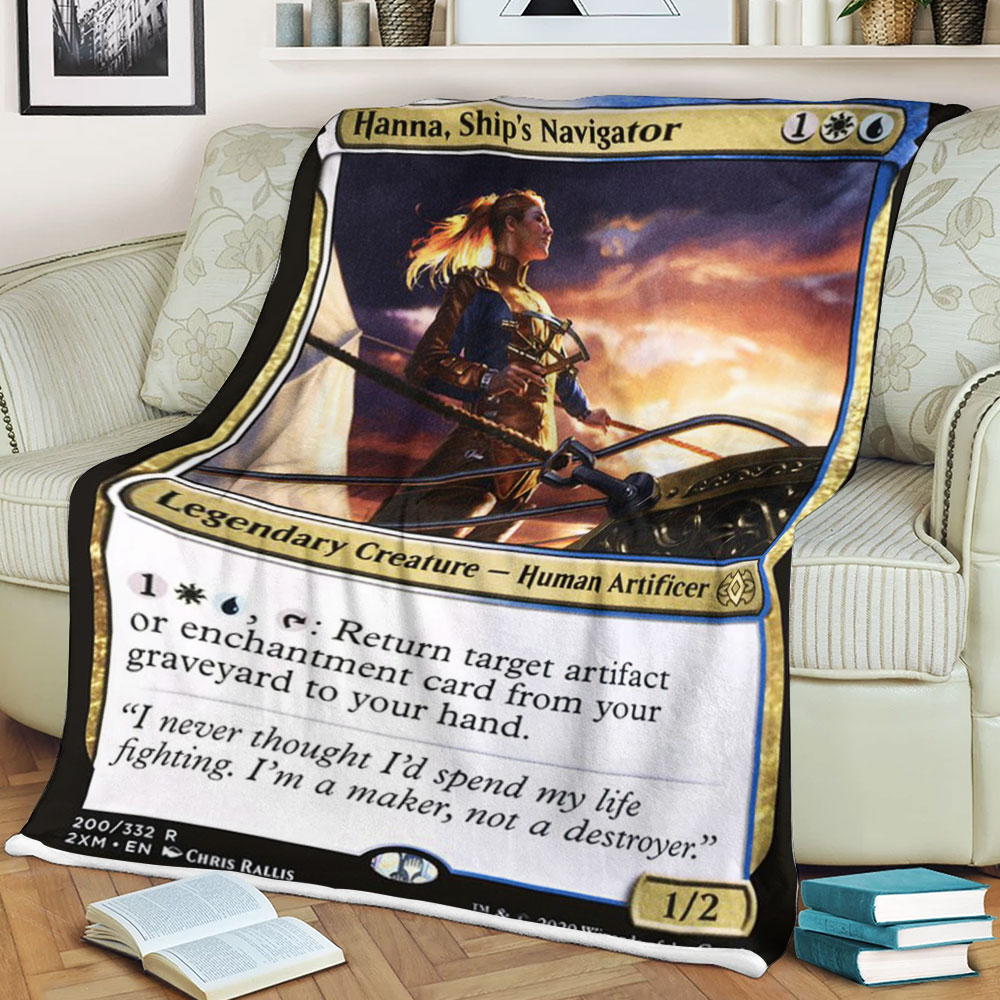 BEST Magic The Gathering Game 0Hanna Ship S Navigator Fleece Blanket 2 61addee72f757