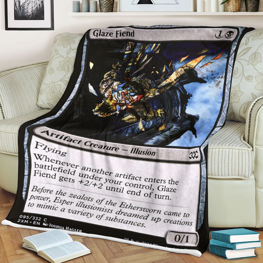 BEST Magic The Gathering Game Glaze Fiend Fleece Blanket 3 61addf1a869ed