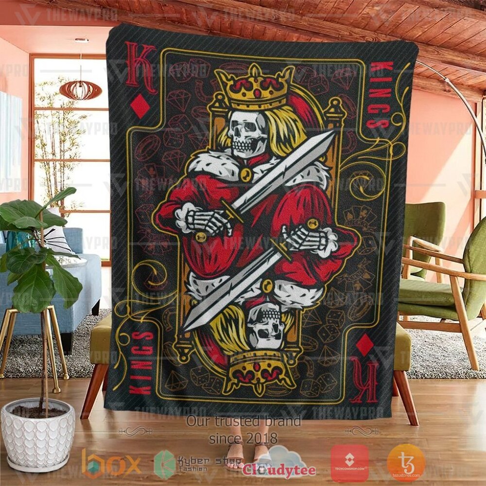 Playing Cards The King Custom Soft Blanket 1 2 3