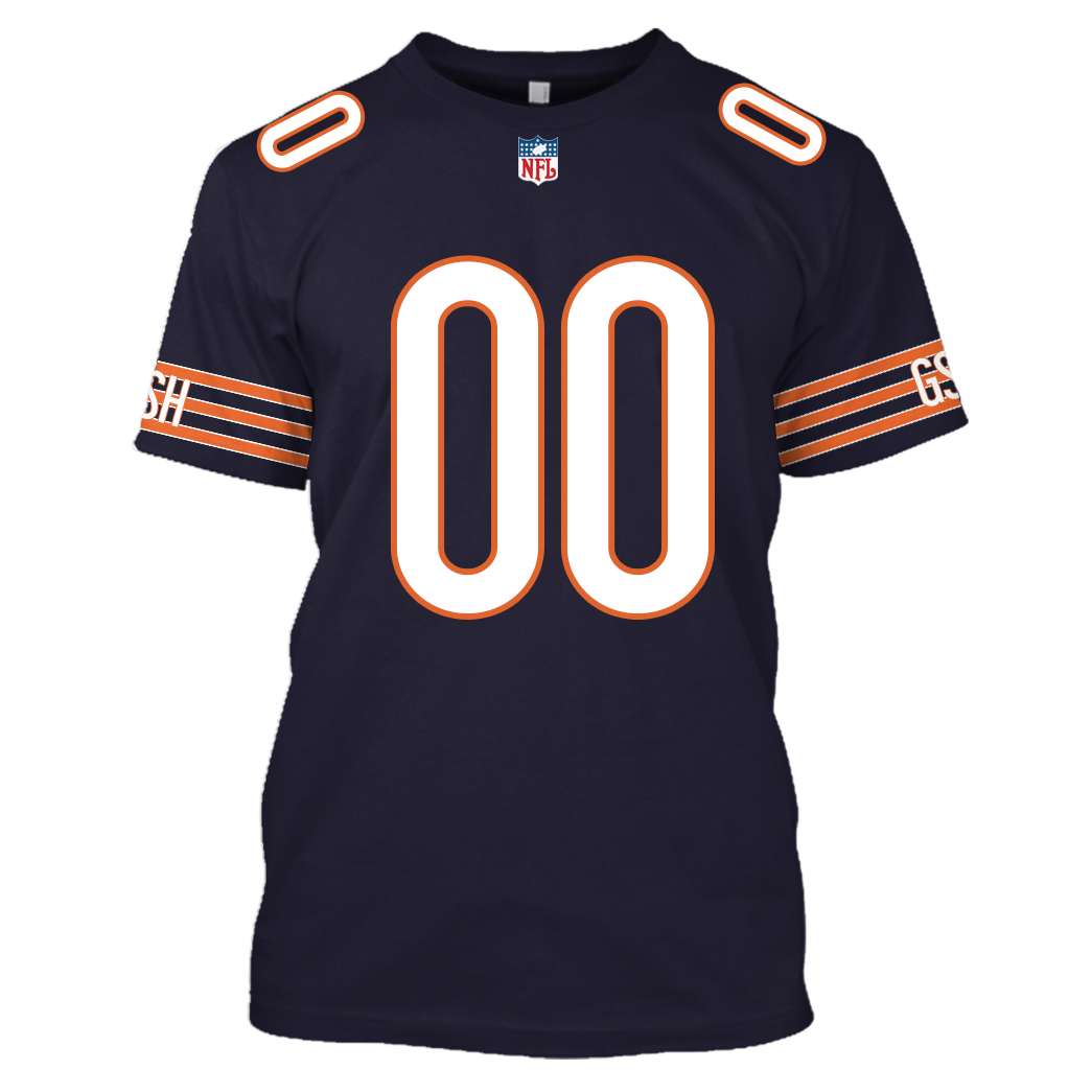 BEST National Football League Chicago Bears Personalized Custom Shirt, Hoodie 7 7 MM187 TX front