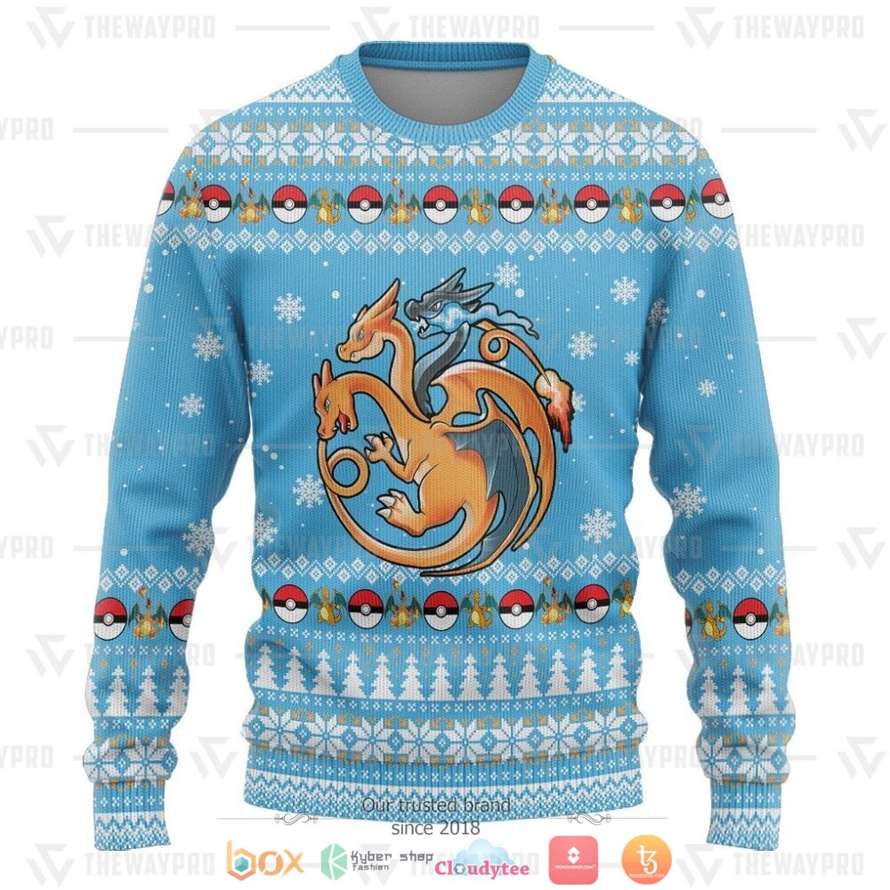 Fire, Flying and Dragon Pokemon Sweater 3 Anime Pokemon Fire Flying and Dragon Christmas Sweater 1 2