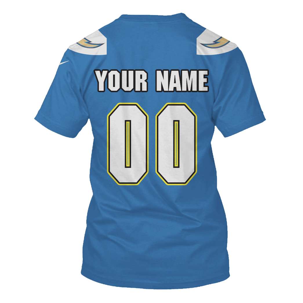 BEST Los Angeles Chargers National Football League Personalized Custom Shirt, Hoodie 7 8 CT81 TX back