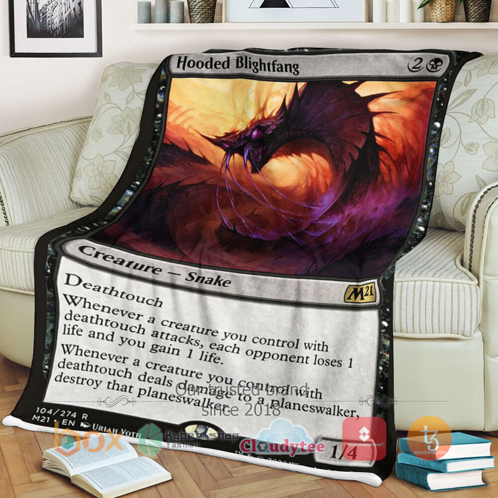 Magic The Gathering M21 104 Hooded Blightfang Blanket