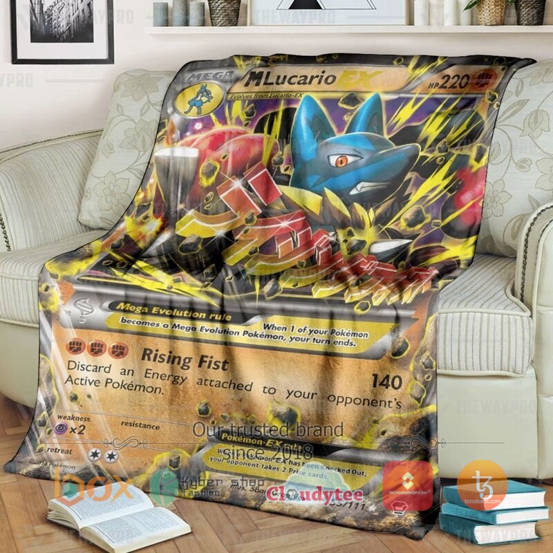 Pokemon M Lucario EX Blanket