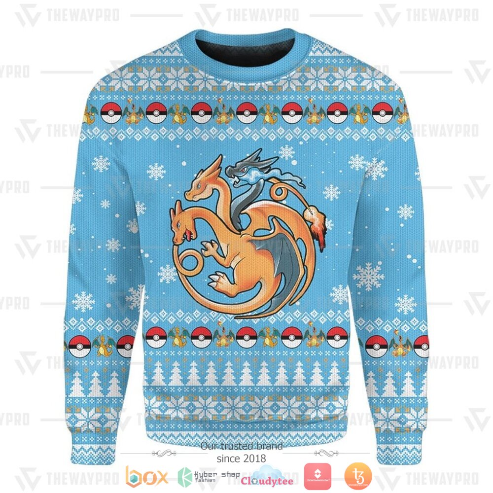 Fire, Flying and Dragon Pokemon Sweater 5 Anime Pokemon Fire Flying and Dragon Christmas Sweater 1 2 3 4