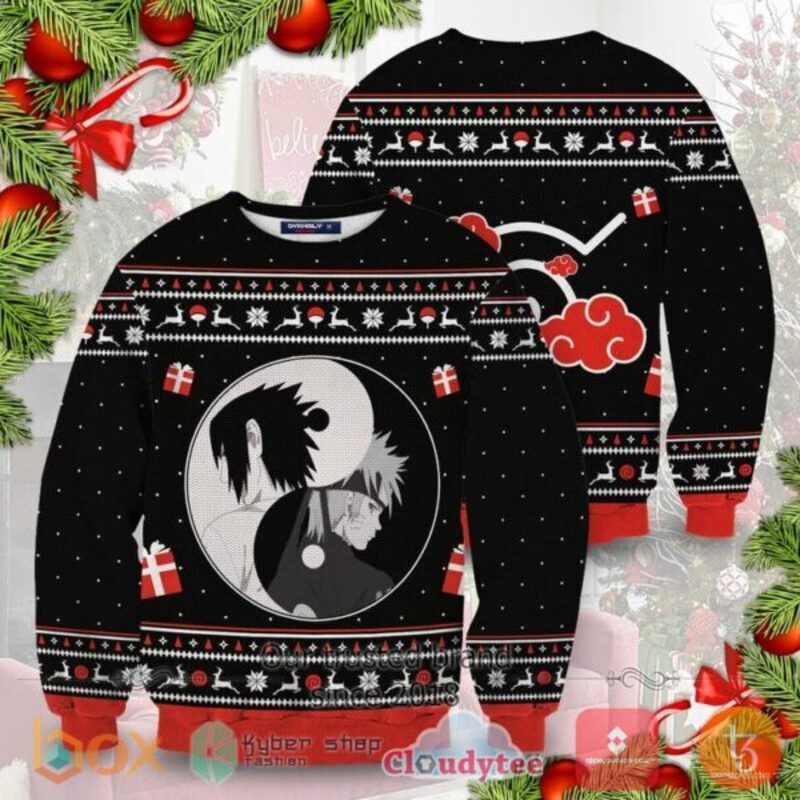 Akatsuki Cloud Sasuke Naruto Anime Christmas Sweater