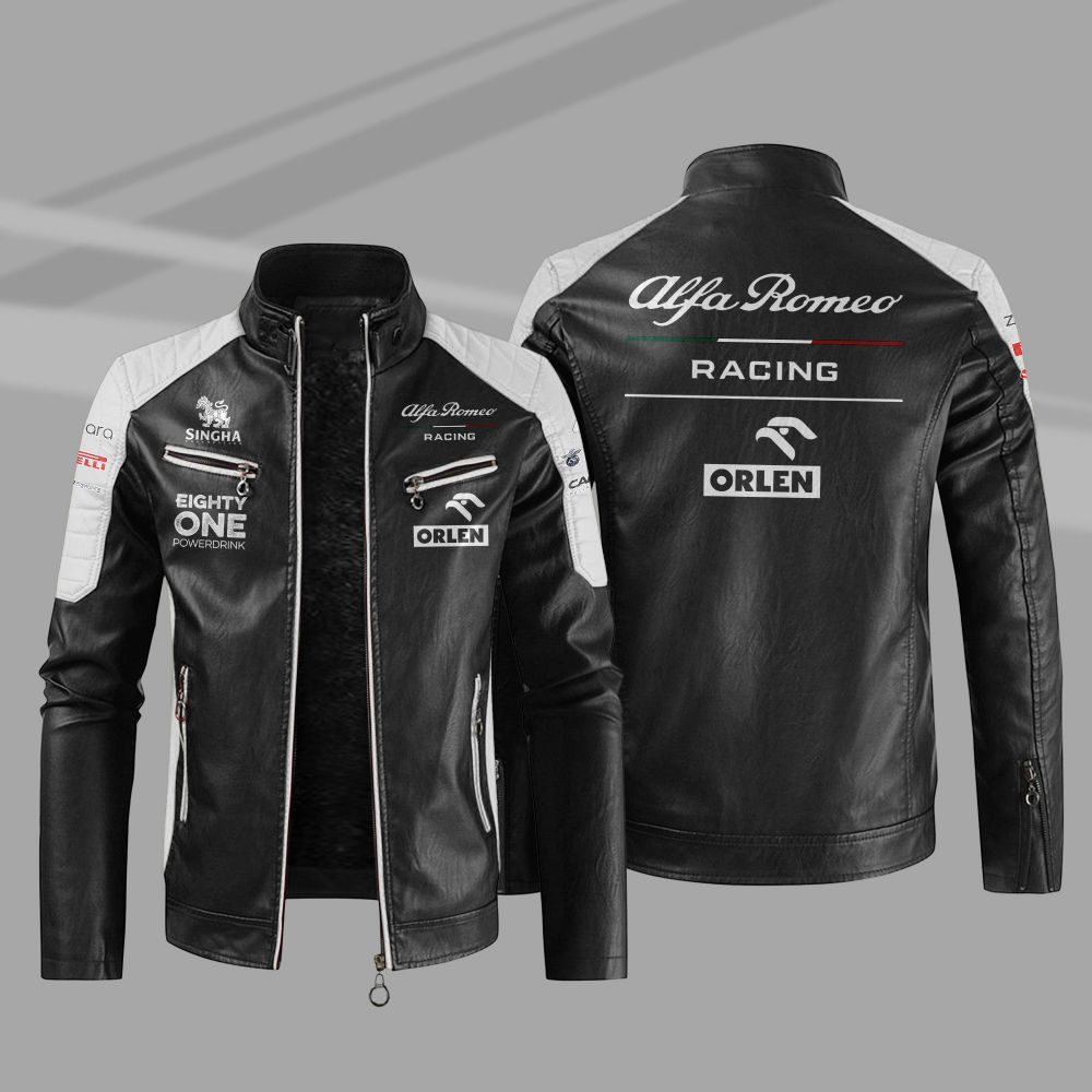 Alfa Romeo Racing Block Leather Jacket