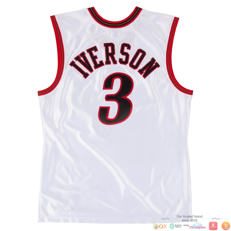 Allen Iverson 2001-2002 Philadelphia 76ers NBA Basketball Jersey 2 Allen Iverson 2001 2002 Philadelphia 76ers NBA Basketball Jersey 1