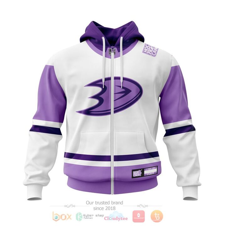 BEST Anaheim Ducks Fight Cancer Personalized All Over Print 3D Hoodie, Zip Hoodie 2 Anaheim Ducks Fight Cancer Personalized 3D Hoodie Zip Hoodie 1