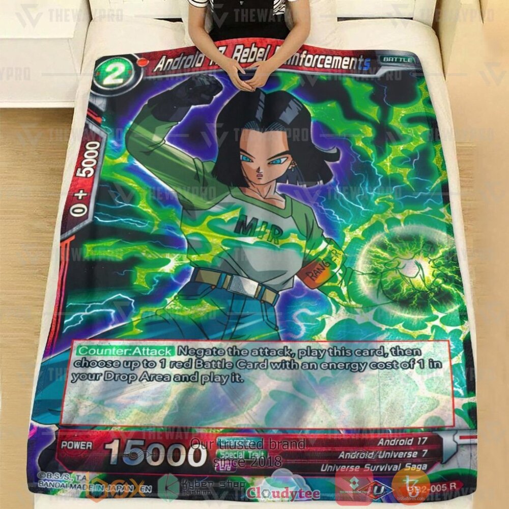 HOT Android 17, Rebel Reinforcements Soft Blanket 2 Android 17 Rebel Reinforcements Custom Soft Blanket 1