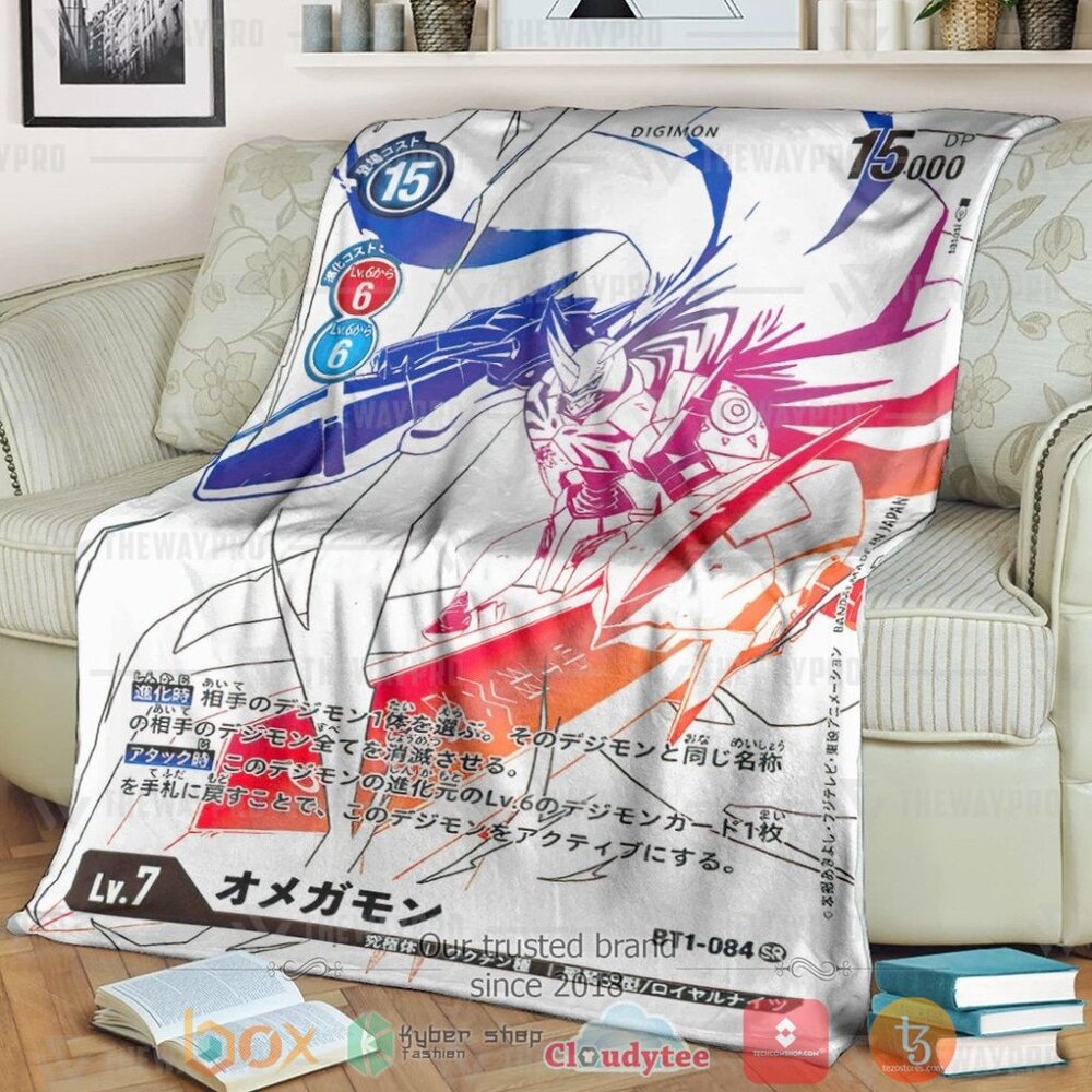 BEST Anime Digimon 084 Omegamon Soft Blanket 1 Anime Digimon 084 Omegamon Custom Soft Blanket