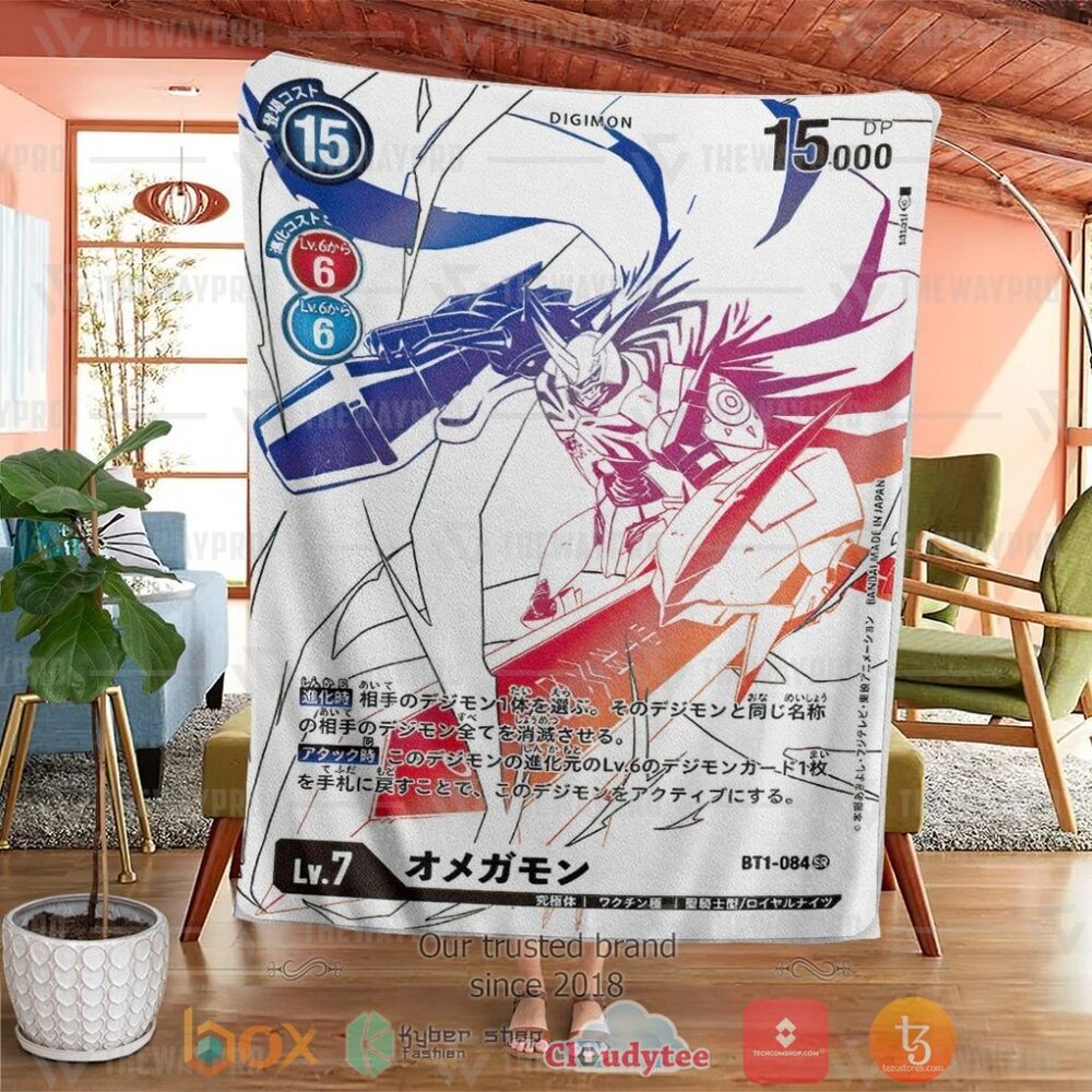 BEST Anime Digimon 084 Omegamon Soft Blanket 2 Anime Digimon 084 Omegamon Custom Soft Blanket 1