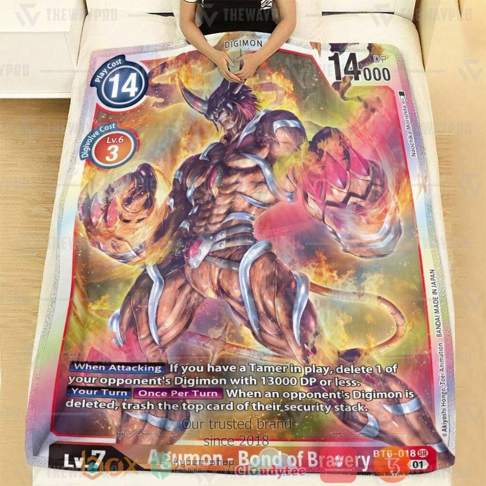 HOT Anime Digimon Agumon Bond Of Bravery Soft Blanket 2 Anime Digimon Agumon Bond Of Bravery Custom Soft Blanket 1