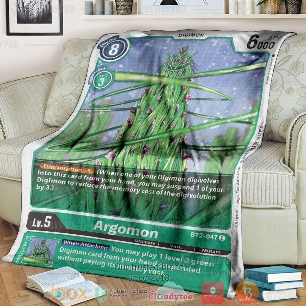 Anime Digimon Argomon Custom Soft Blanket