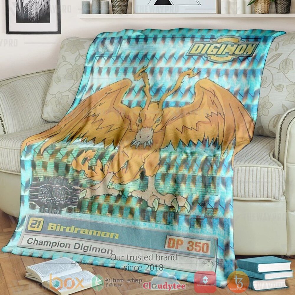 Anime Digimon Cockatrimon Custom Soft Blanket