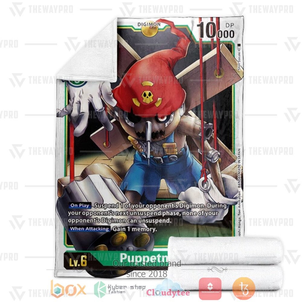 NEW Anime Digimon Puppetmon Soft Blanket 3 Anime Digimon Puppetmon Custom Soft Blanket 1 2